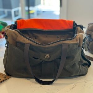 Stylish Olive and Tan Men's Bag
